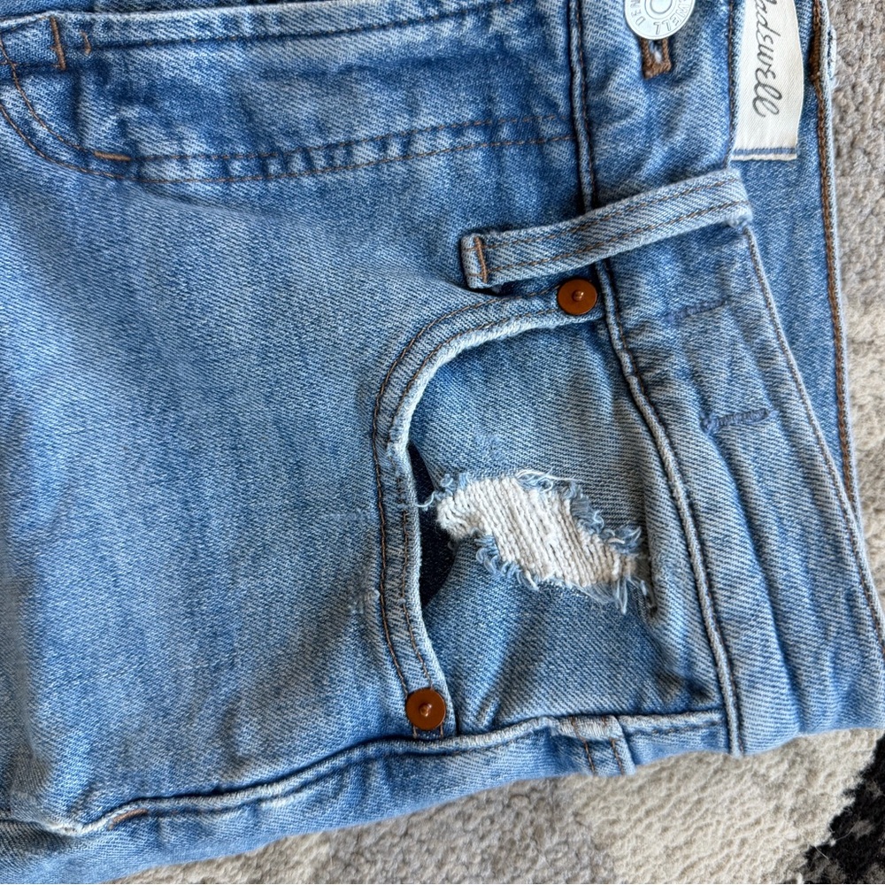 Madewell PETITE the perfect vintage Jean distressed Jeans straight light wash - Picture 4 of 8